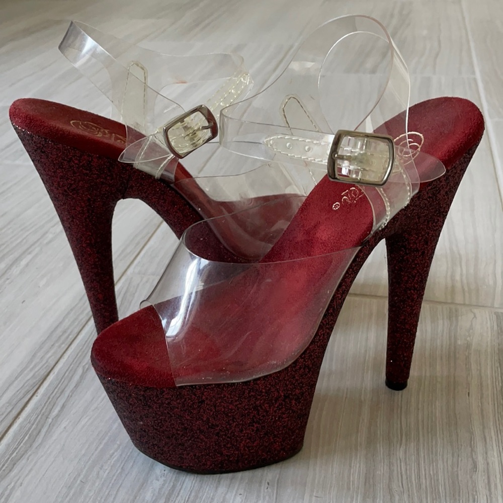 Red glitter Pleasers